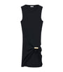 LOEWE Black Cotton Draped Tank Top