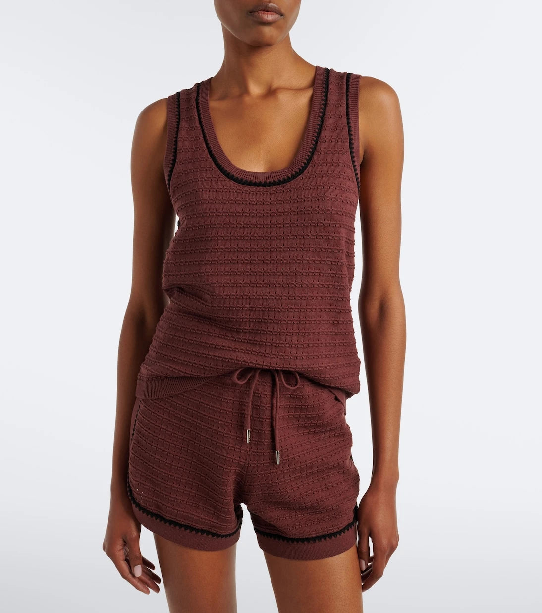 Varley - Gideon pointelle cotton tank top