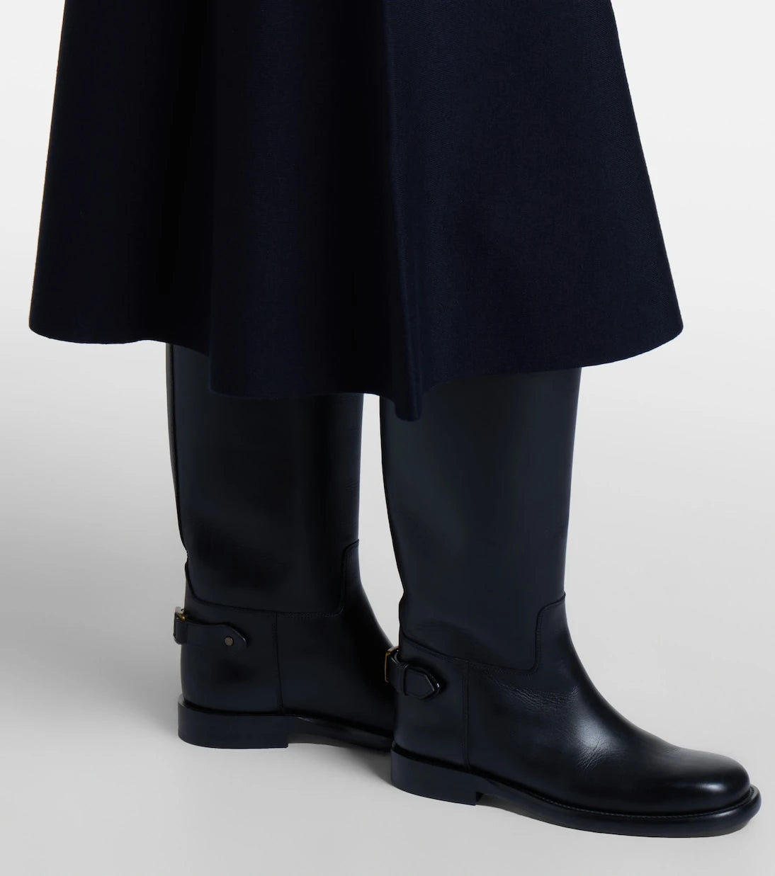 Moncler - Wool-blend midi skirt