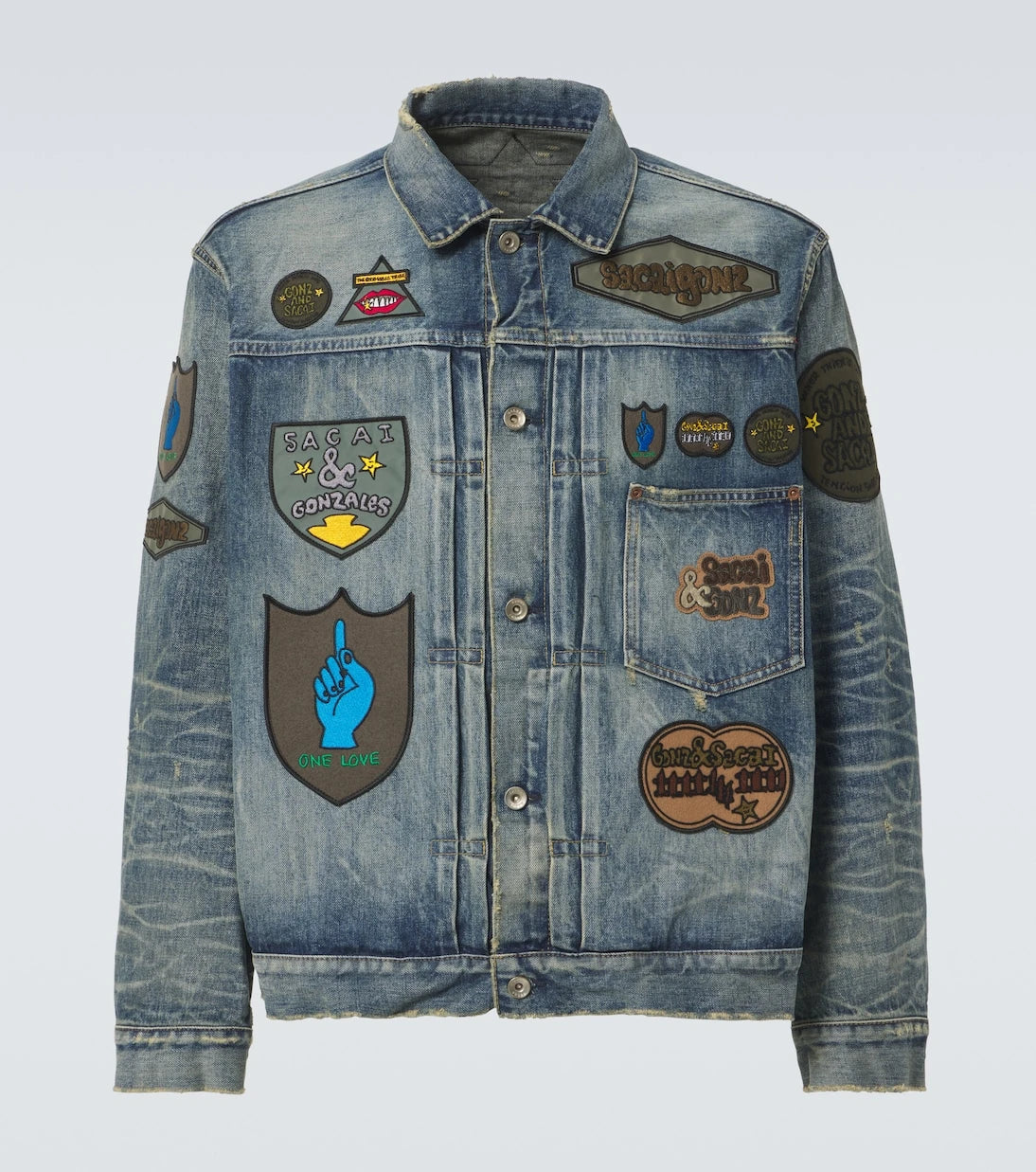 Sacai - x Mark Gonzales denim jacket