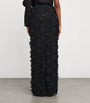 Carolina Herrera Black Floral Embellished Maxi Skirt