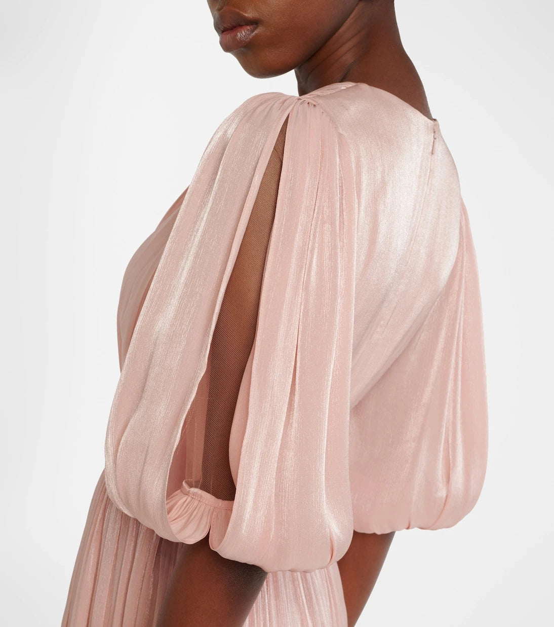 Costarellos - Brennie iridescent georgette gown