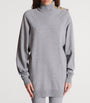 Grey Cashmere-Virgin Wool Mini Sweater Dress