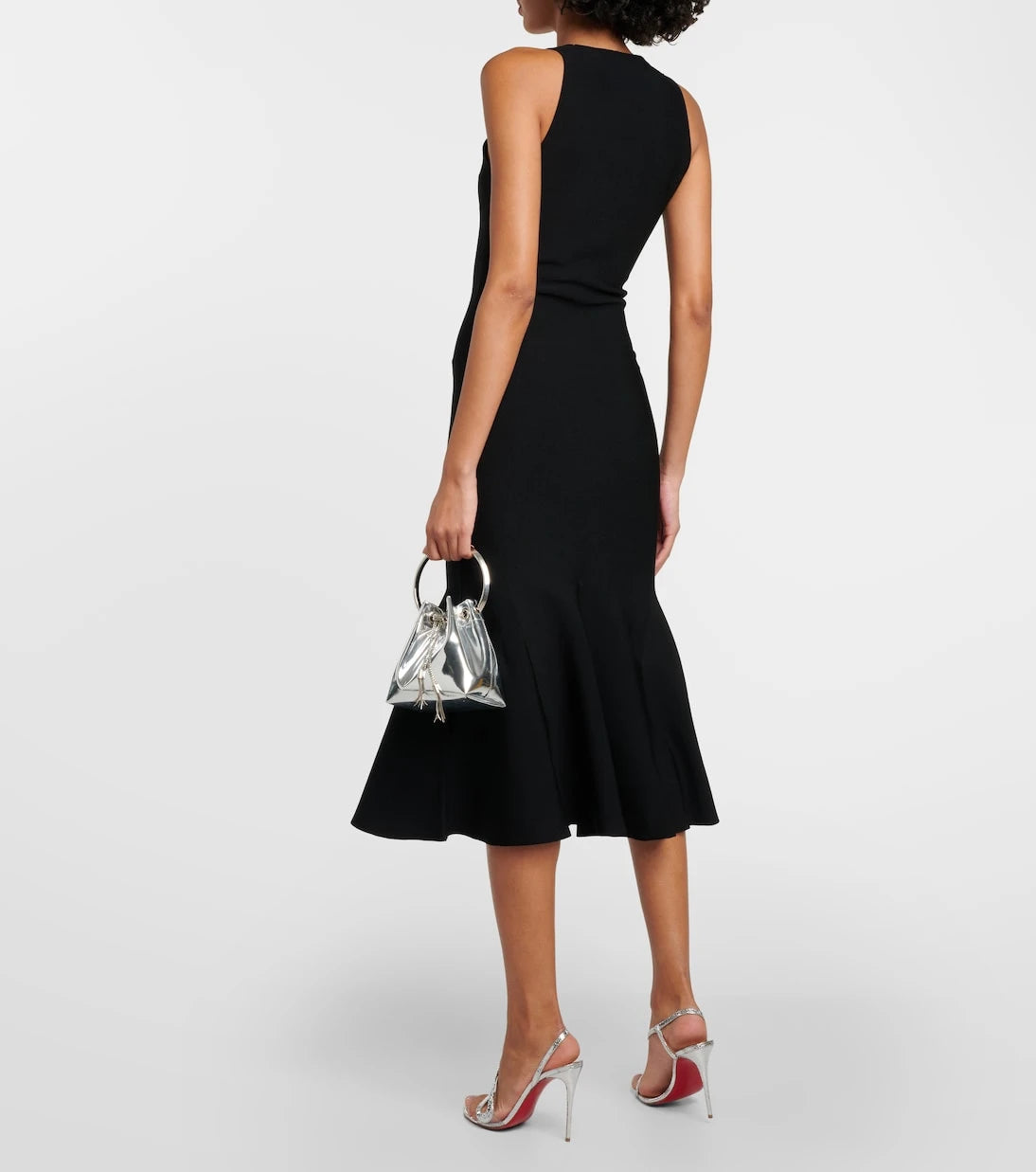 Roland Mouret - Floral-appliqué midi dress