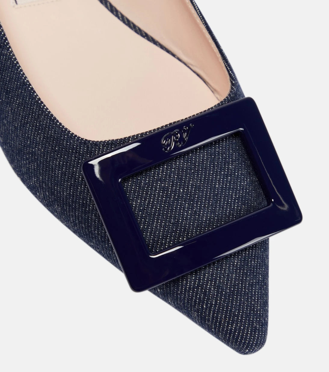 Roger Vivier - Gommettine Ball denim ballet flats
