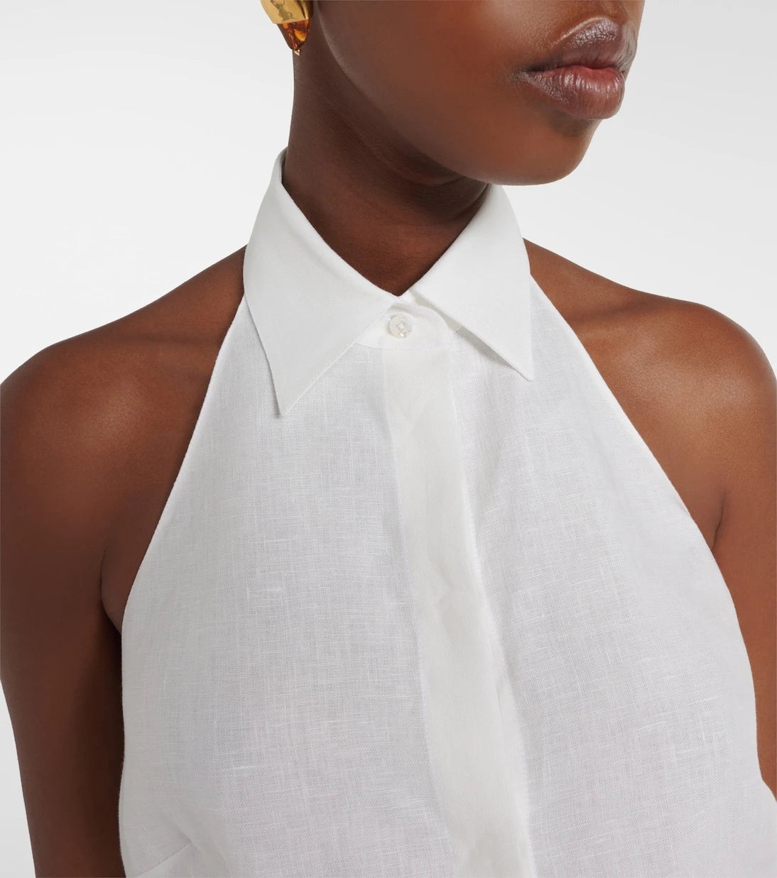 Ralph Lauren Collection - Eldred halterneck linen top