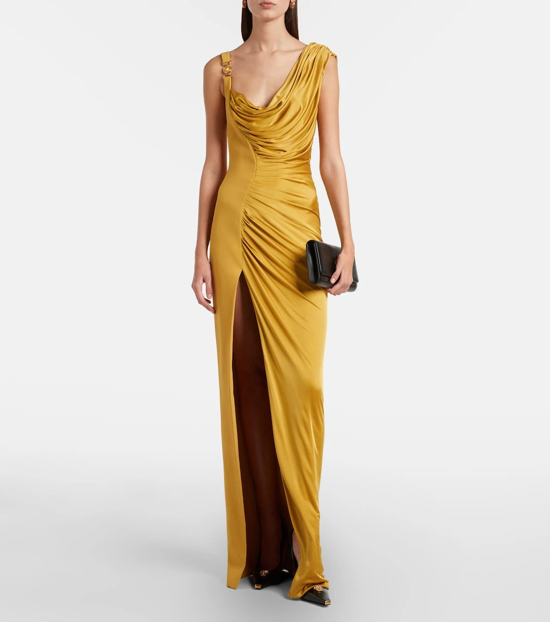Versace - Medusa '95 draped jersey gown