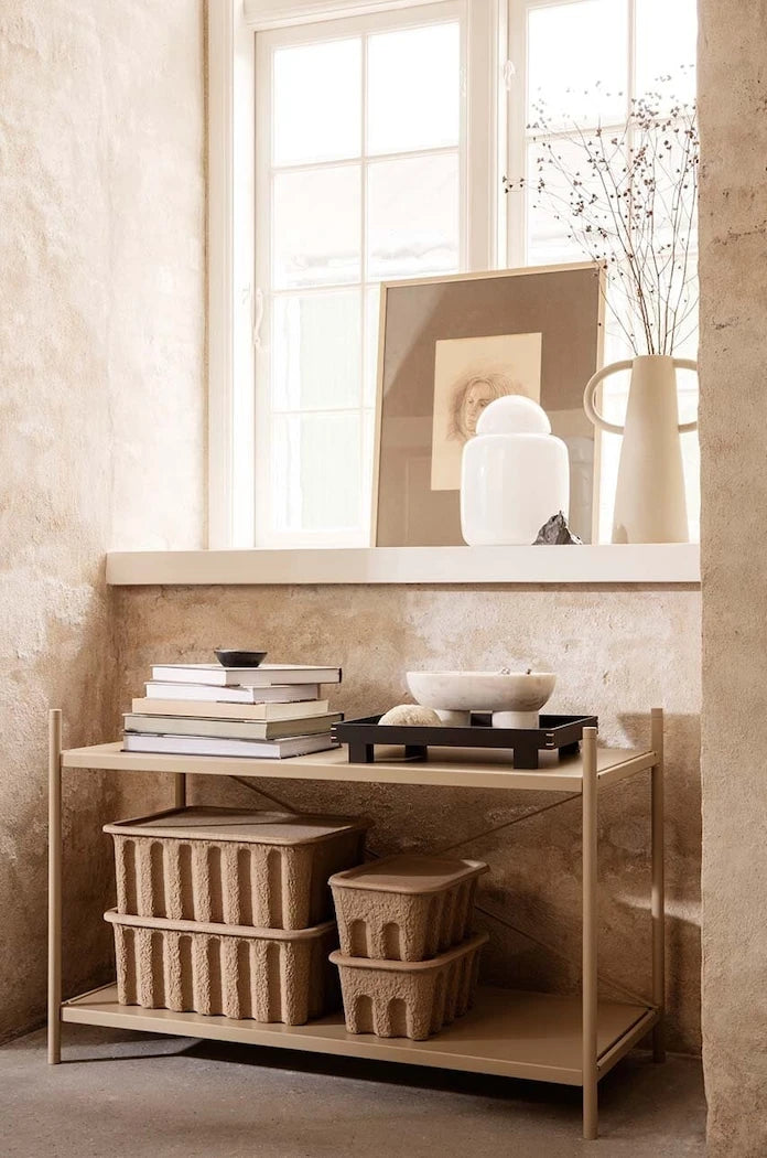 ferm LIVING Paper Pulp Box L Saklama Kutusu (2 Adet)