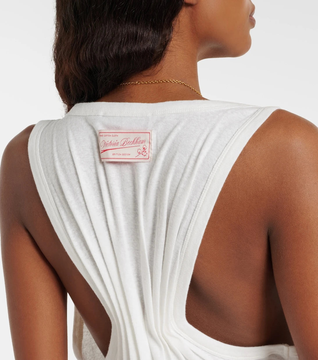 Victoria Beckham - Split cotton and linen tank top