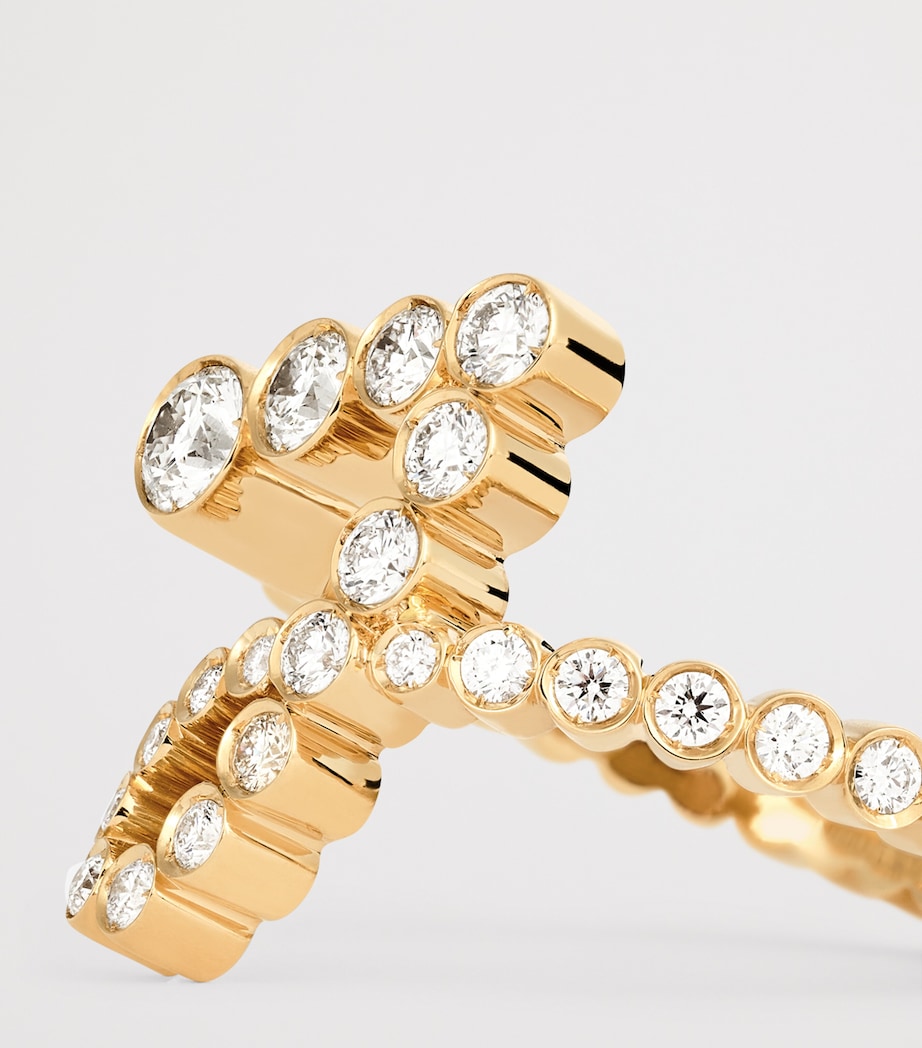 Sophie Bille Brahe Yellow Gold and Diamond Ensemble ‘J’ Ring