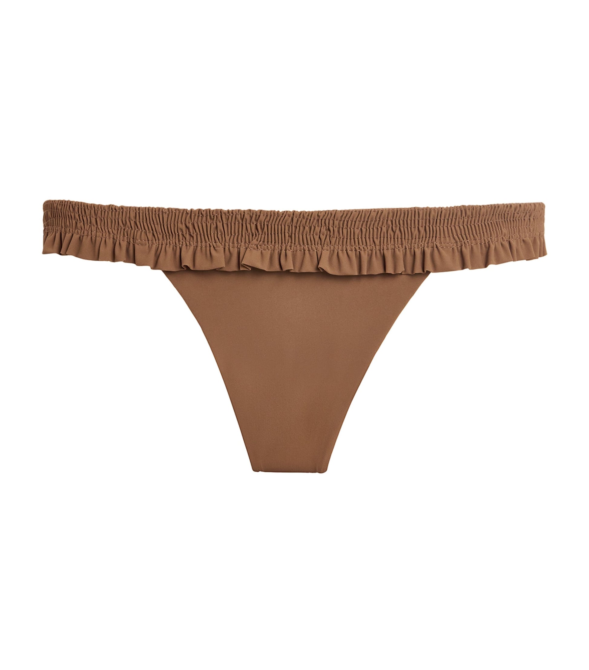 Faithfull the Brand Brown Frilled Esterel Bikini Bottoms