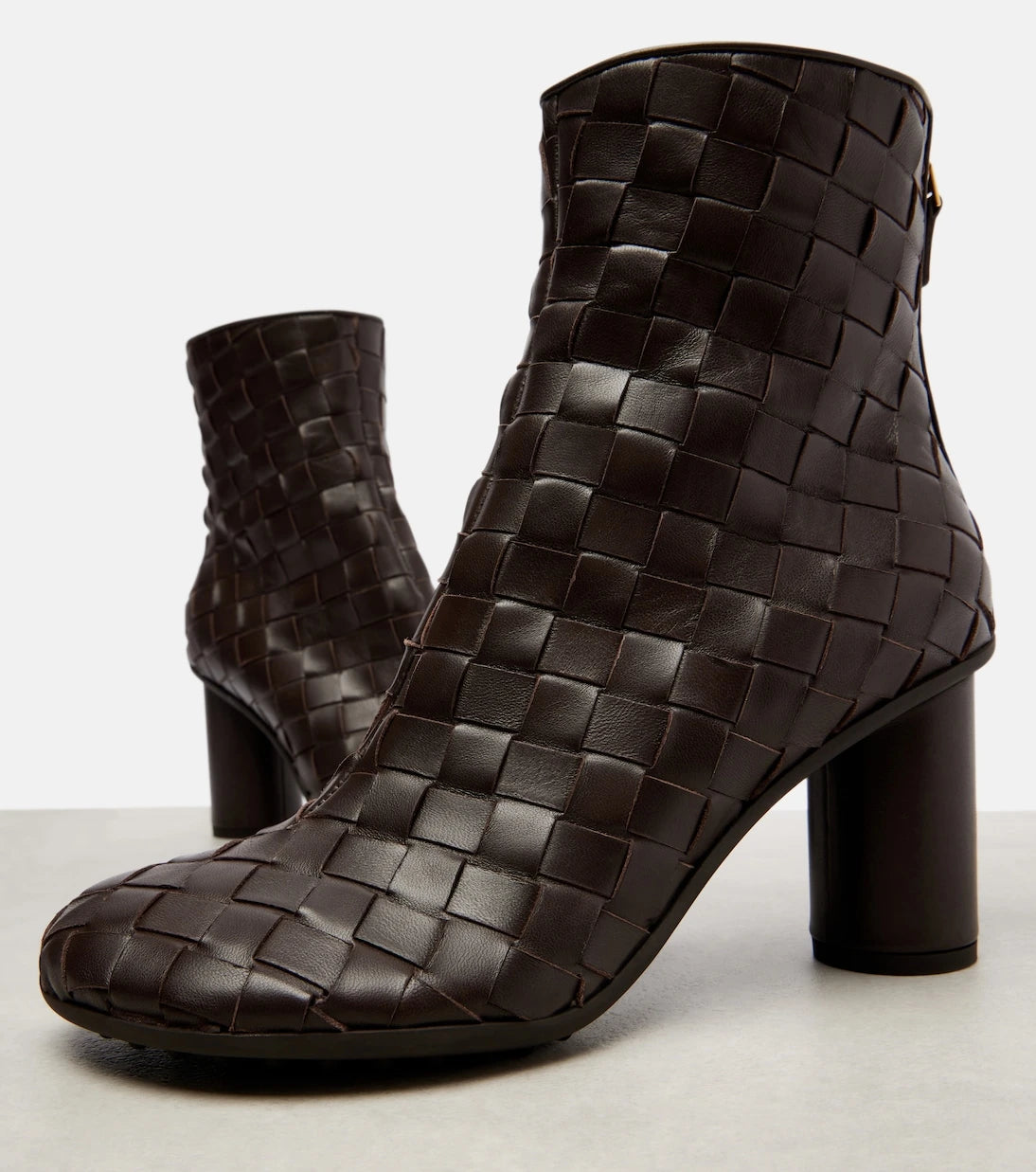 Bottega Veneta - Atomic 75 Intrecciato leather ankle boots