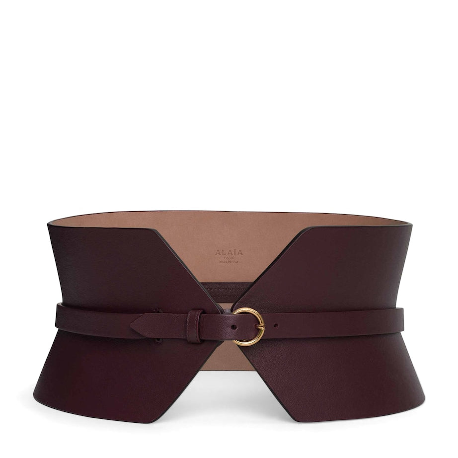 Alaïa Red Leather Bustier Belt