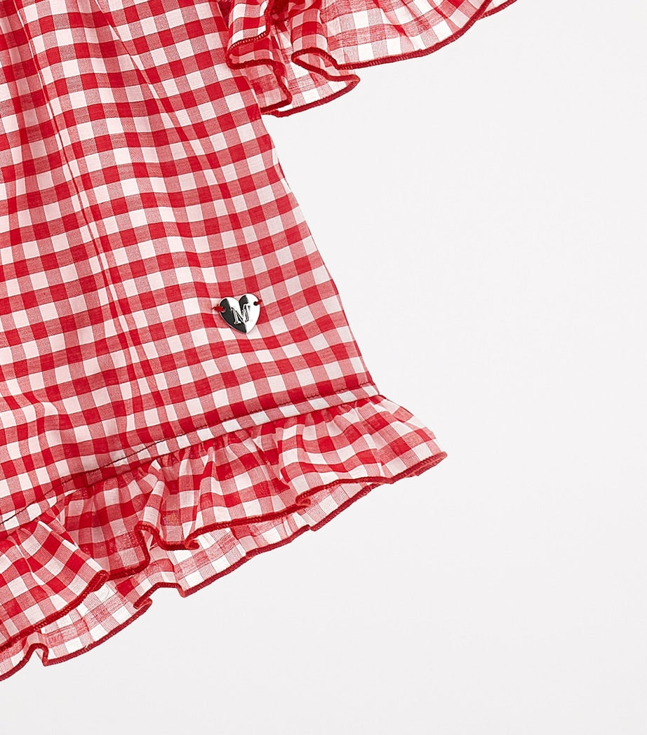 Monnalisa Cotton Gingham Portofino Playsuit (2-12 Years)