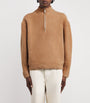 Le 17 Septembre Beige Wool-Blend Half-Zip Sweater