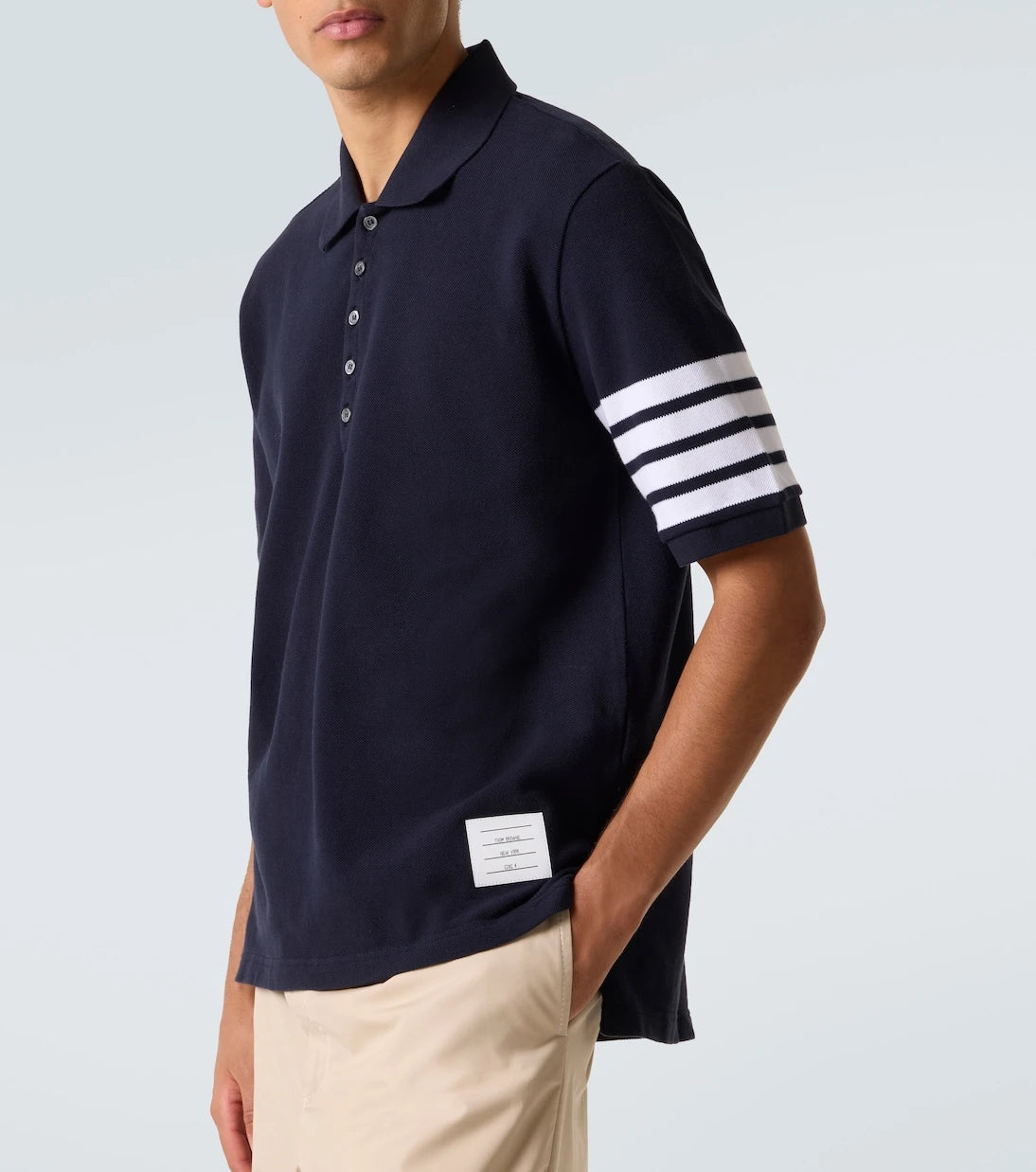 Thom Browne - 4-Bar cotton polo shirt