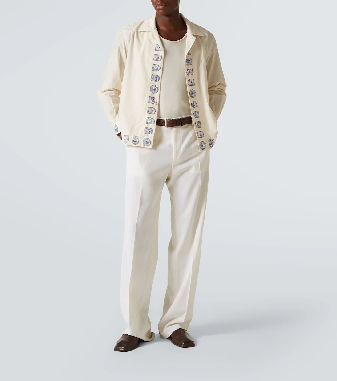 Bode - Ski Season printed cotton and silk shirt