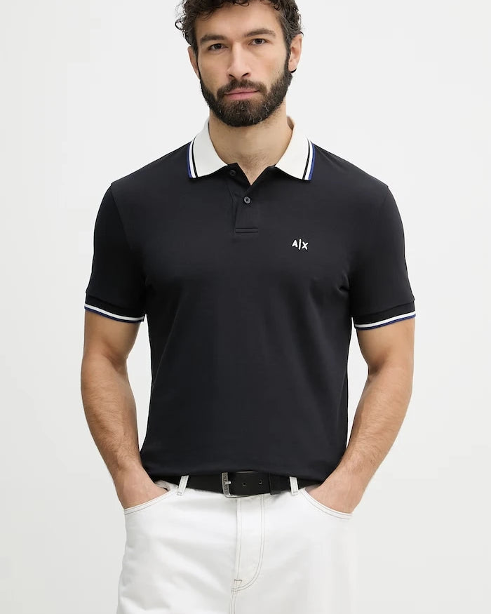 Armani Exchange erkek pamuklu yakalı tişört