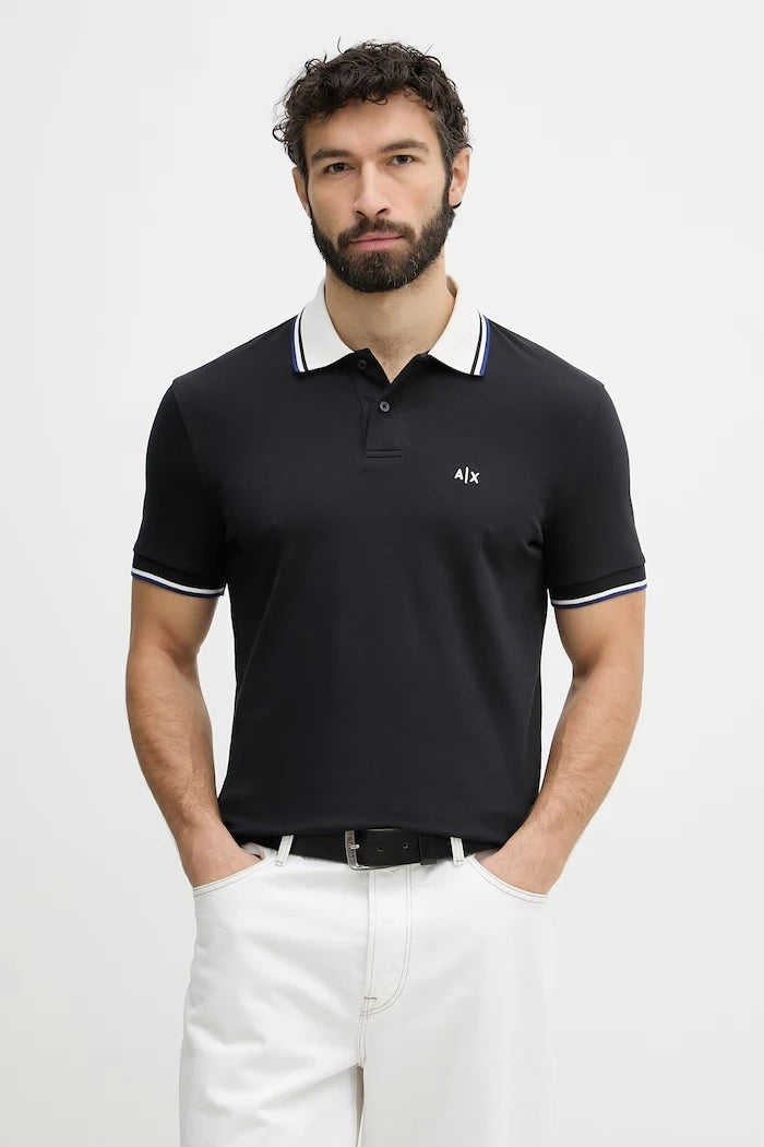 Armani Exchange erkek pamuklu yakalı tişört