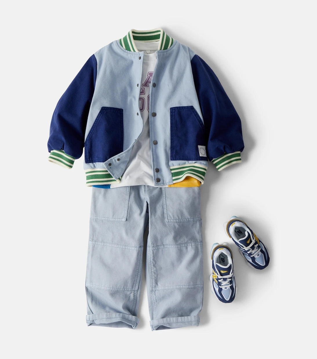Stella McCartney Kids - Cotton canvas varsity jacket