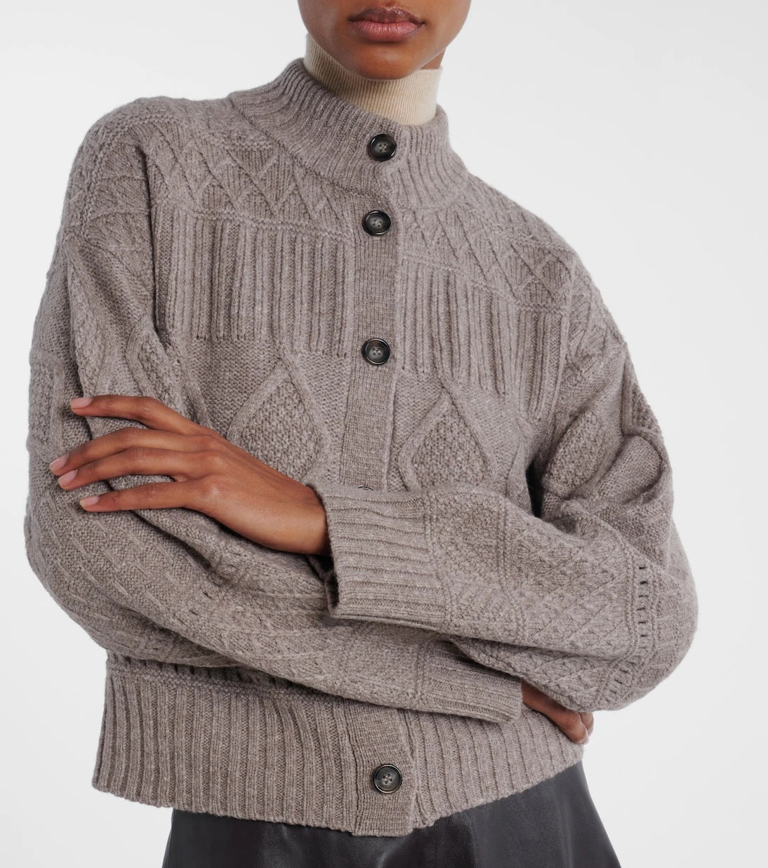 Altuzarra - Amory cable-knit wool-blend cardigan