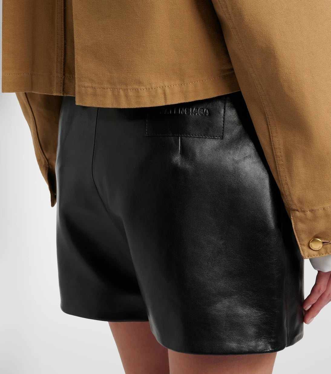 Balenciaga - Leather skort