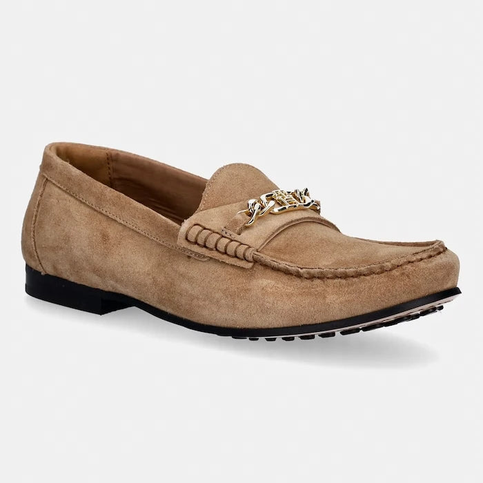 Tommy Hilfiger Kadın Süet Loafer TH CHAIN SUEDE LOAFER