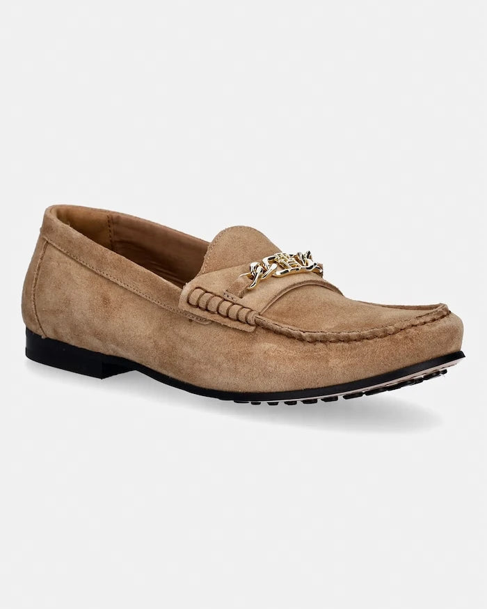 Tommy Hilfiger Kadın Süet Loafer TH CHAIN SUEDE LOAFER