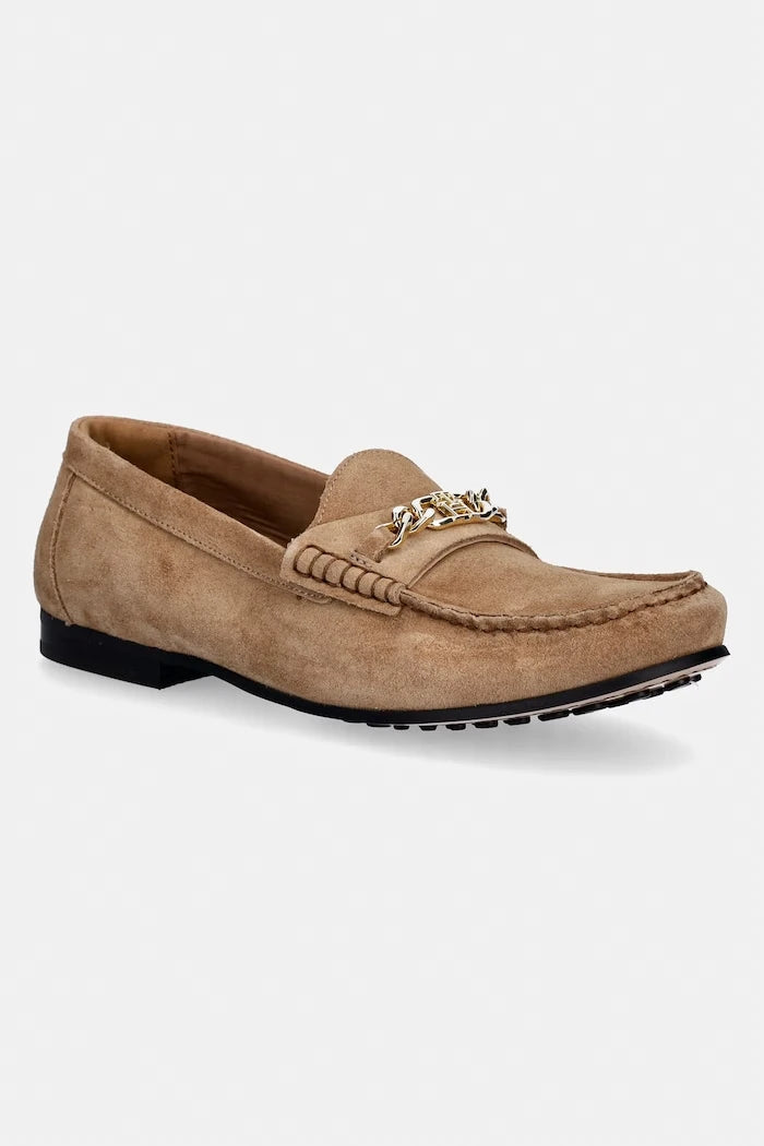 Tommy Hilfiger Kadın Süet Loafer TH CHAIN SUEDE LOAFER