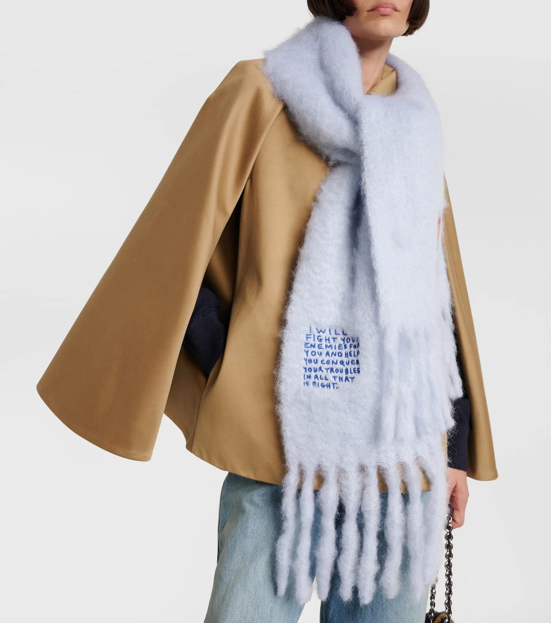 Loewe - Embroidered mohair and wool-blend scarf