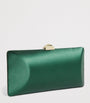 Green Silk Satin Clutch Bag