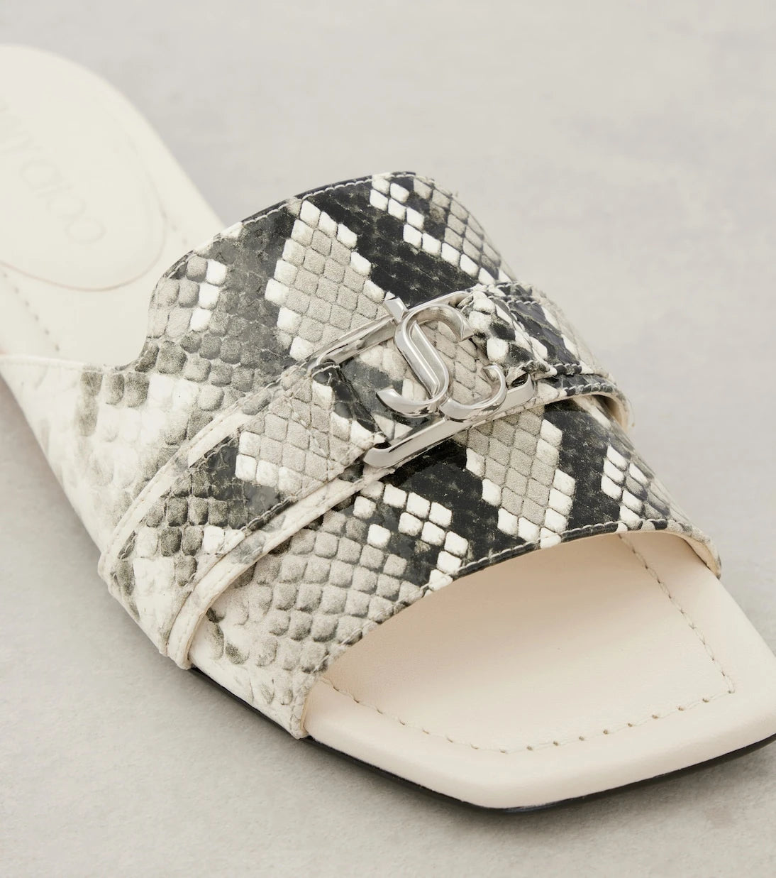 Jimmy Choo - Nako snake-effect leather slides