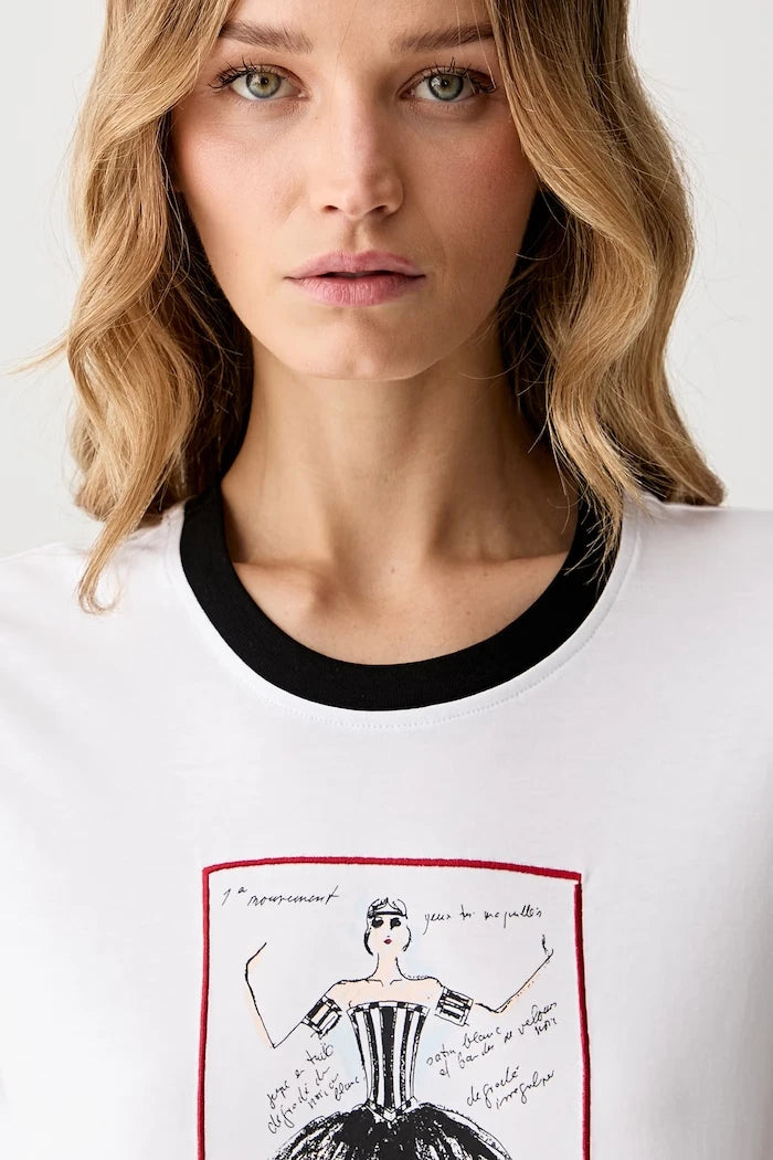 Karl Lagerfeld тениска дамска от памук