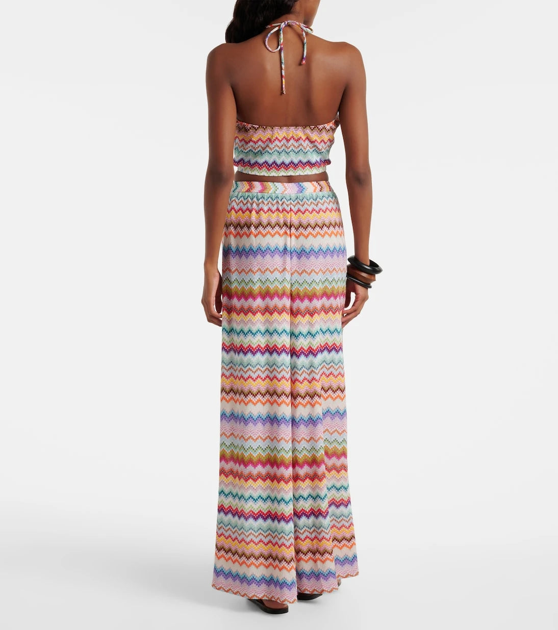 Missoni - Zigzag lamé palazzo pants