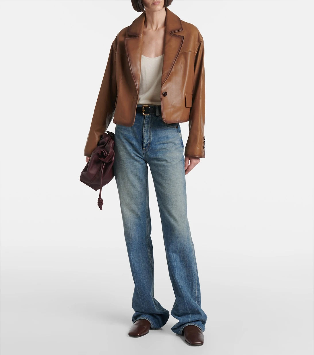 Dorothee Schumacher - Cropped leather jacket