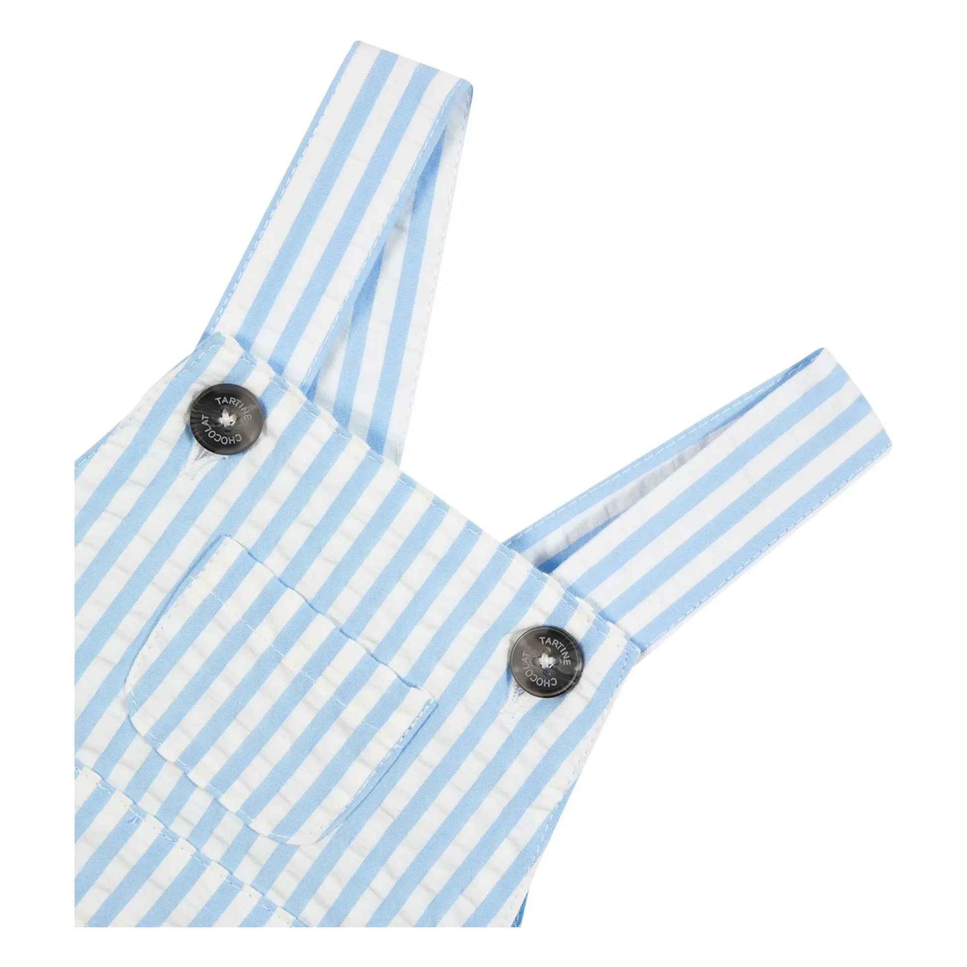 Tartine et Chocolat - Striped overalls | Light blue