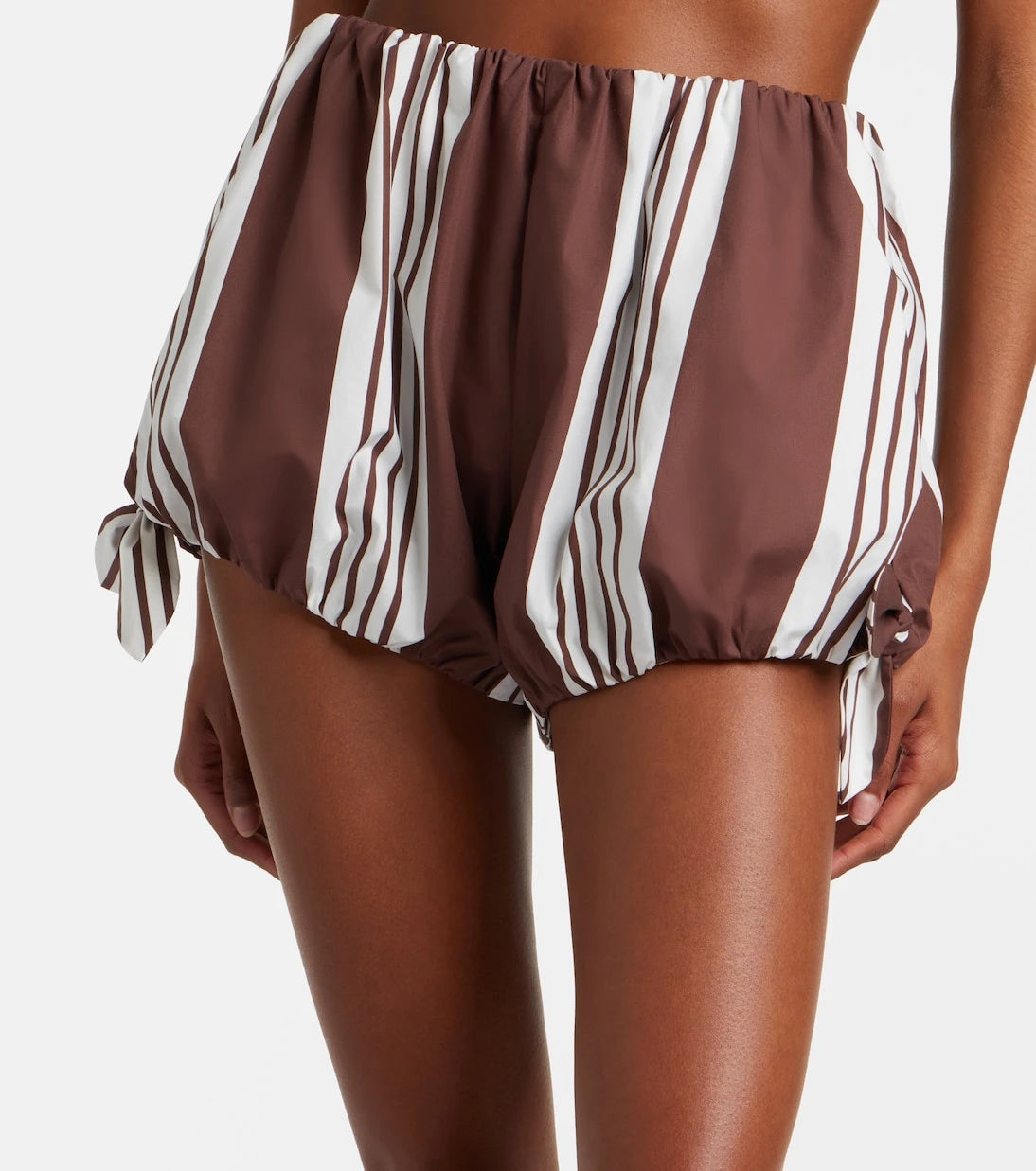 Posse - Rosie striped cotton shorts