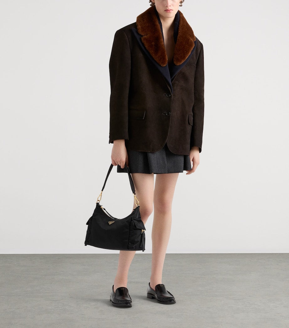 Prada Re-Nylon and Leather Explore Shoulder Bag