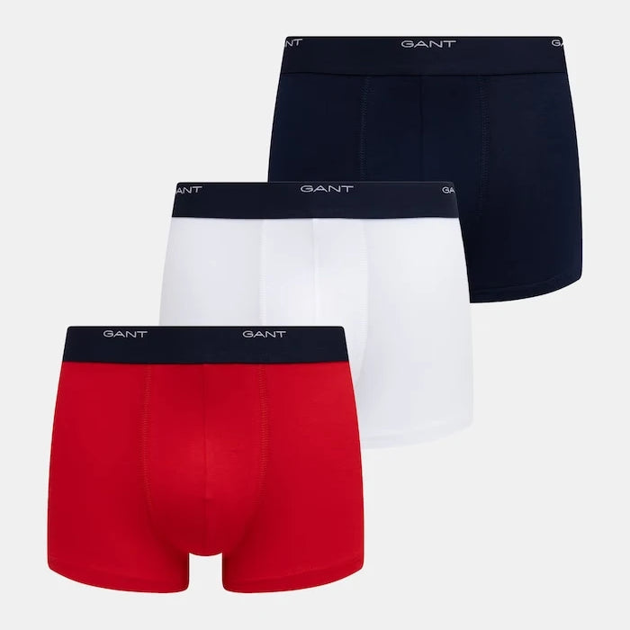 Gant pamuk ve elastanlı dar kesim erkek boxer 3'lü