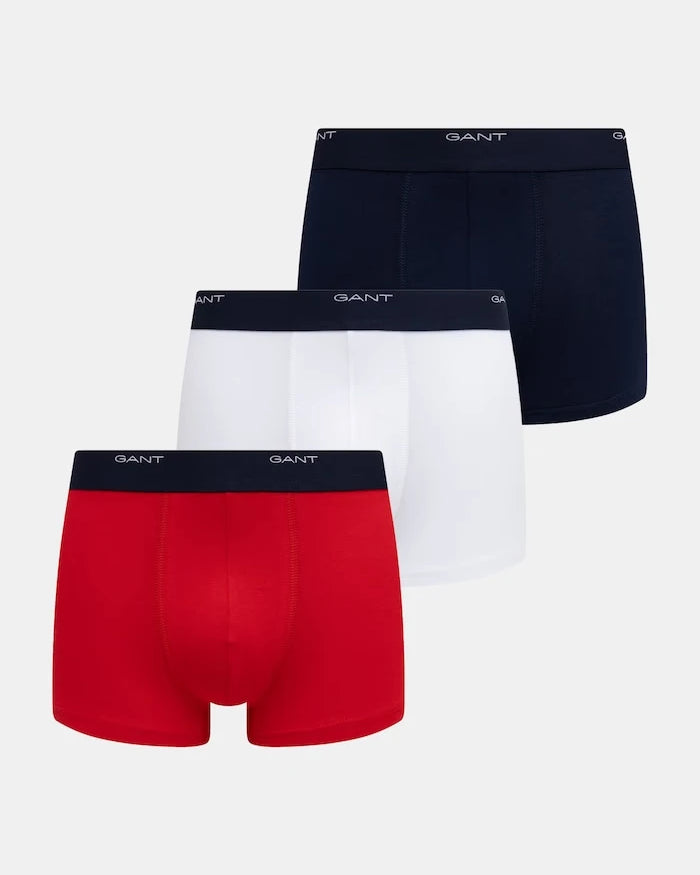 Gant pamuk ve elastanlı dar kesim erkek boxer 3'lü