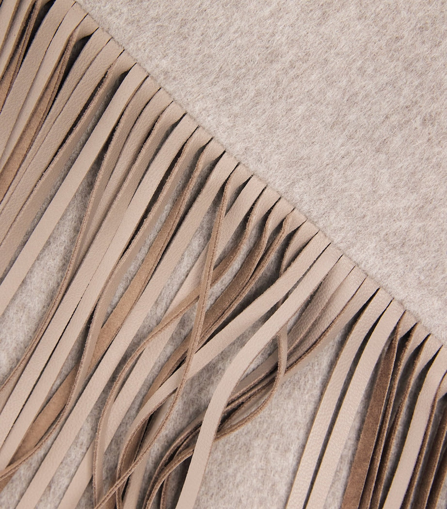 Agnona Grey Wool-Alpaca-Cashmere Poncho