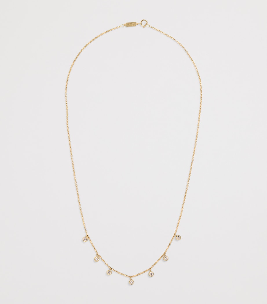 Yellow Gold and Diamond Illusion Necklace