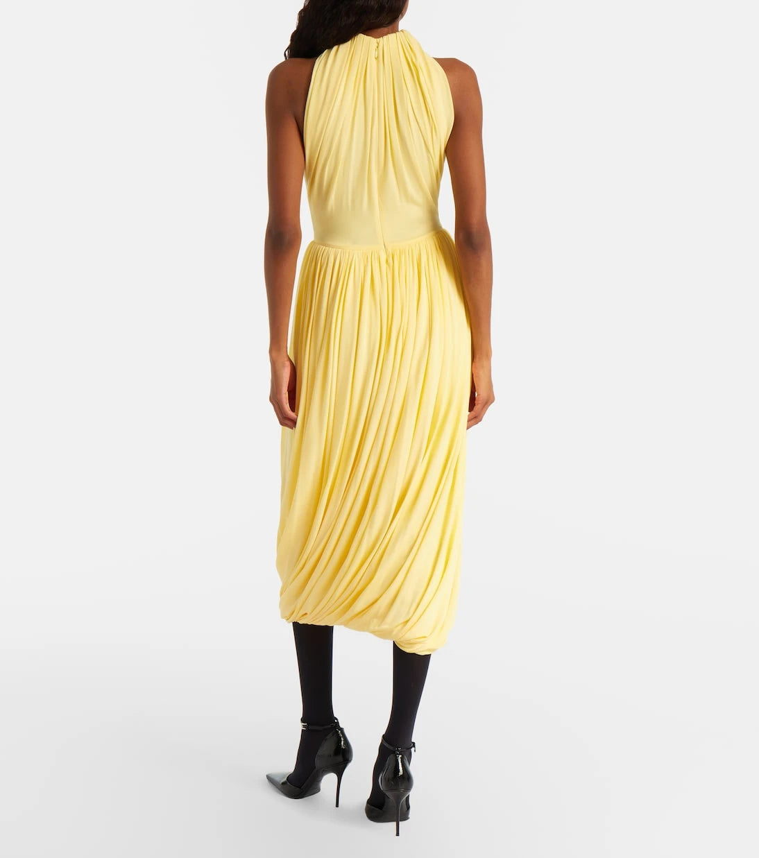 Alaïa - فستان ميدي من الجيرسيه بتصميم مثني