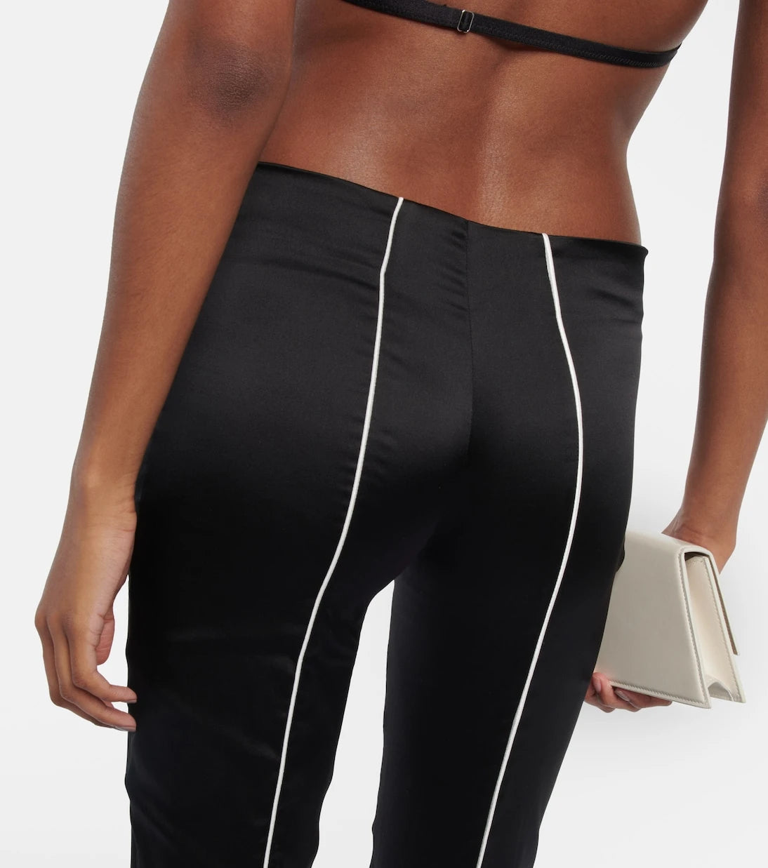 Didu - Low-rise flared silk satin pants