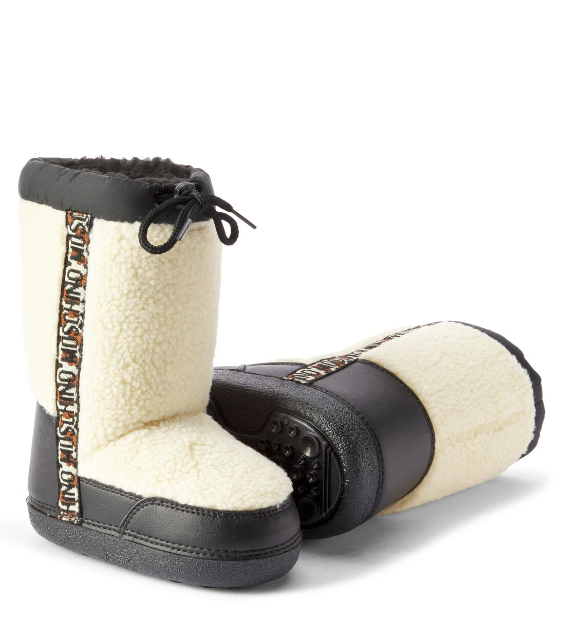 Moschino Kids - Faux shearling-lined snow boots