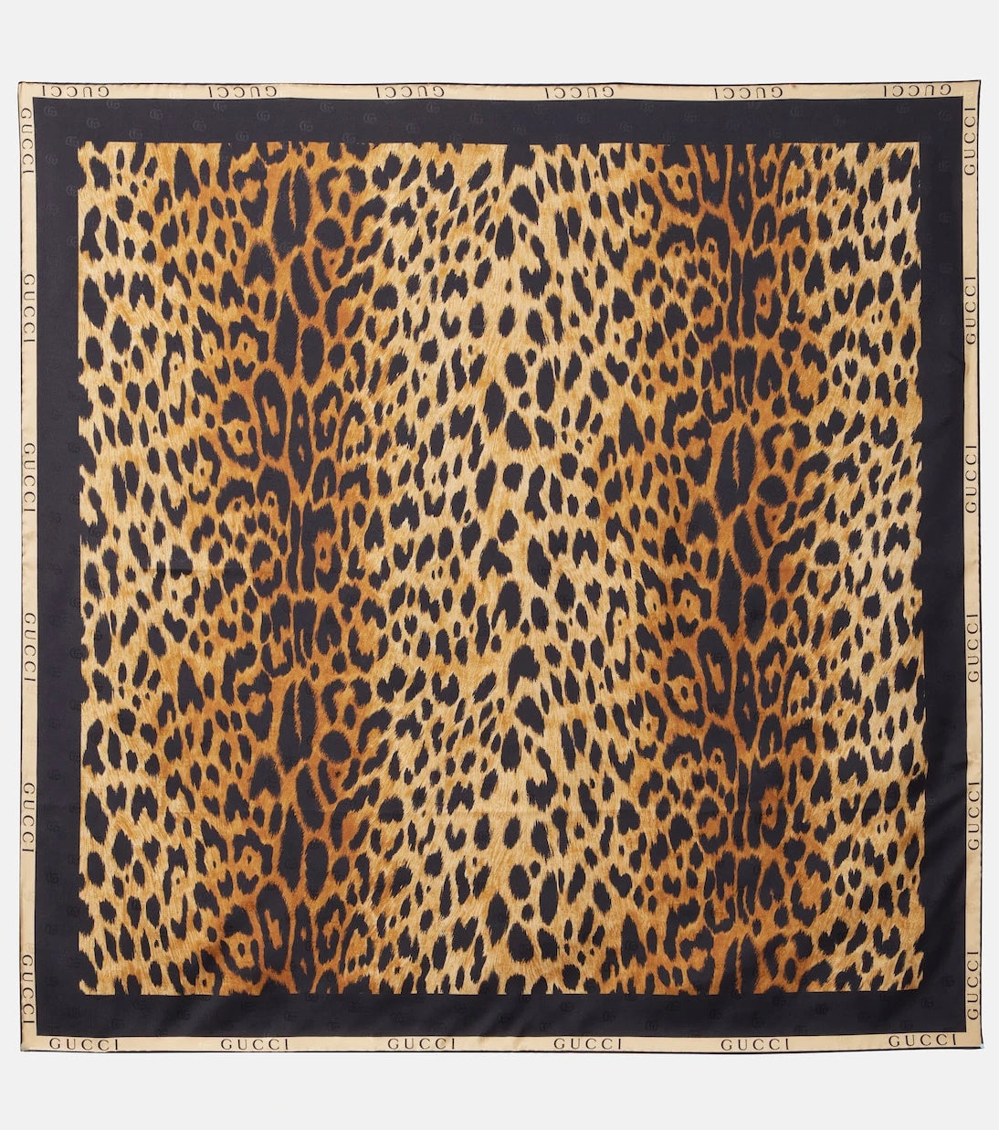 Gucci - Leopard-print silk twill scarf