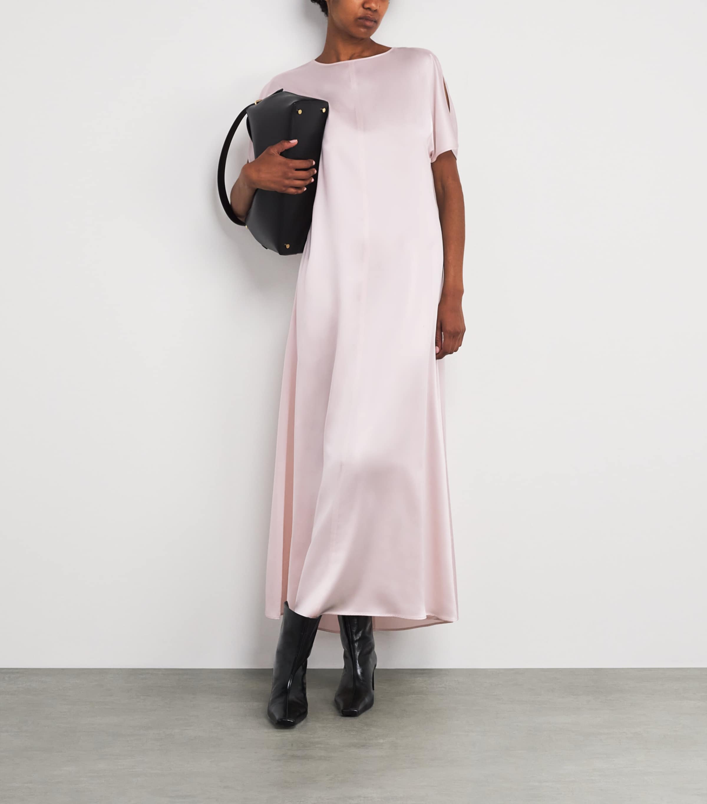 Silk Satin Daviel Dress ROSE