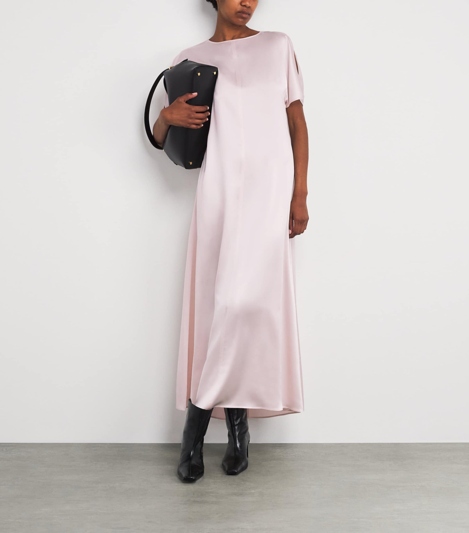 Silk Satin Daviel Dress ROSE