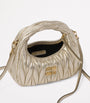 Metallic Mini Matelassé Leather Wander Top-Handle Bag