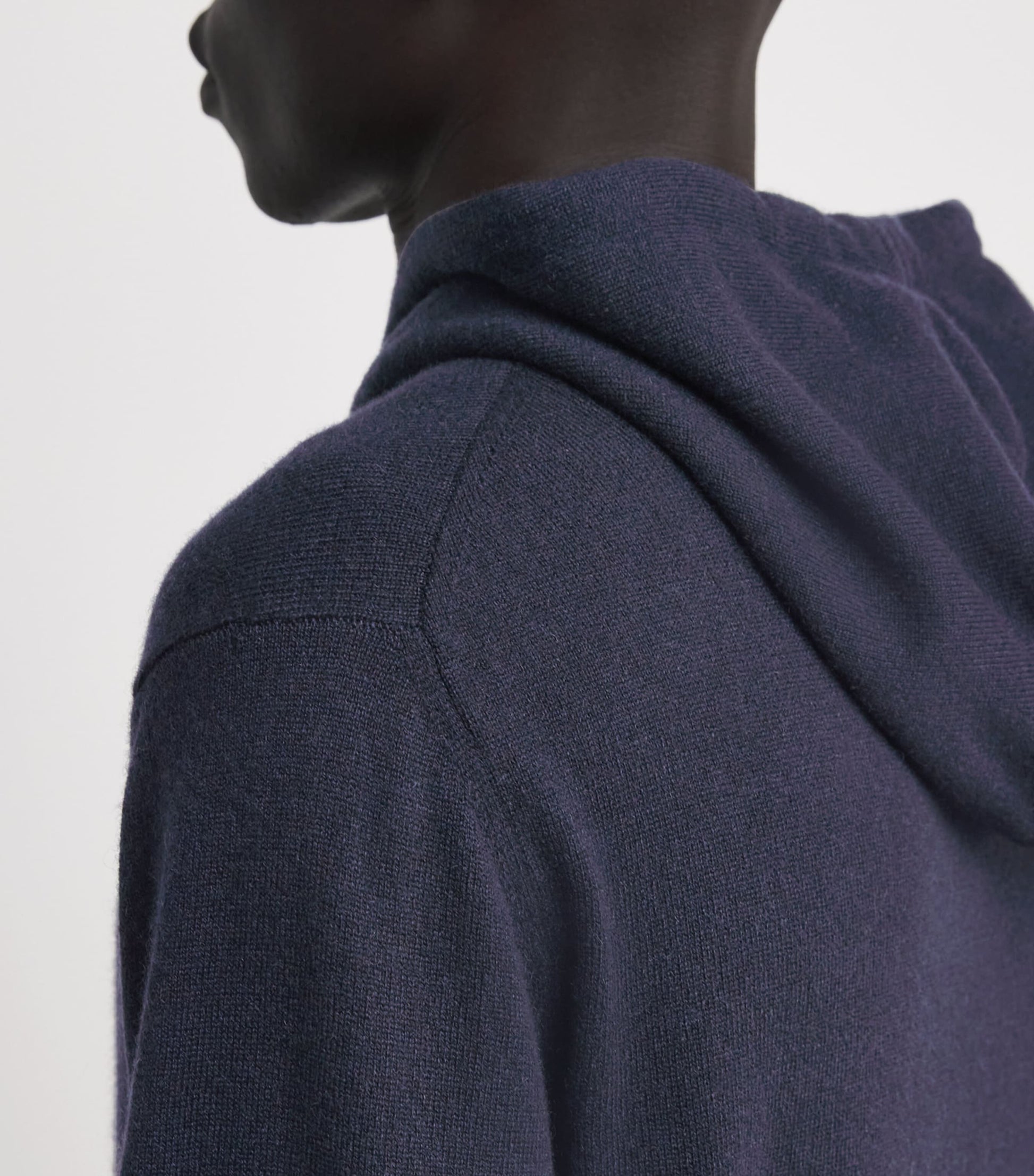 Navy Cashmere Hoodie